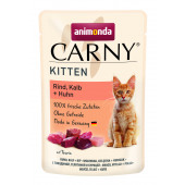 Animonda Carny Kitten - Пауч за малки котенца с говеждо, телешко, пиле 85 гр.